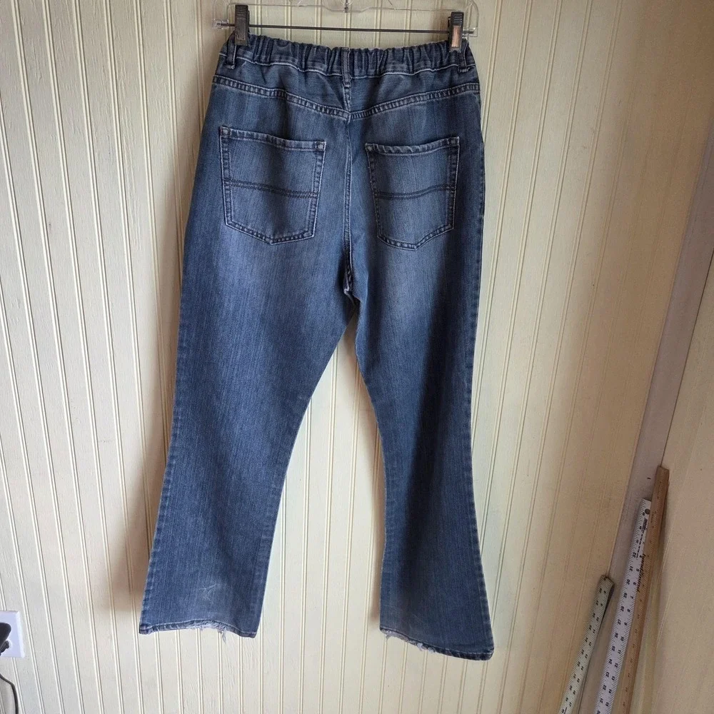 PLACE Jeans Boys 18 Husky Blue Bootcut Adjustable Waist Relaxed Denim Casual